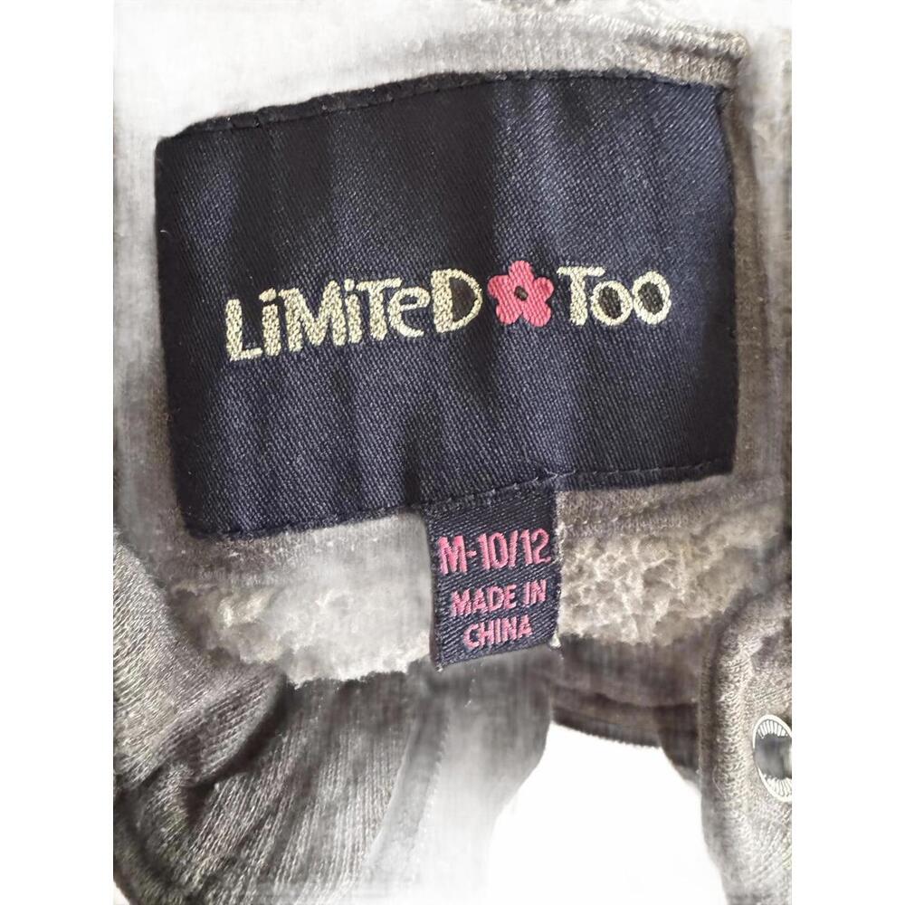 Limited Too Toggle Coat Charcoal Gray Fleece Peacoat Girls 10/12 Y2K Jacket - Picture 4 of 5